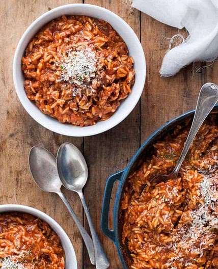 Bolognese orzo