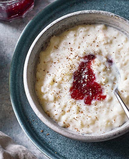 Slow cooker rice pudding