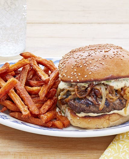 Beef Burgers & Sweet Potato Fries