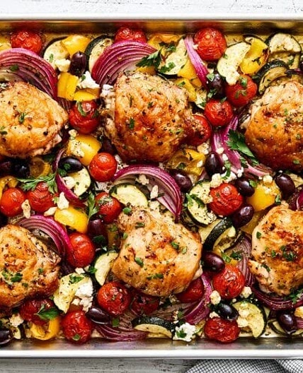 Greek Sheet Pan Chicken Dinner