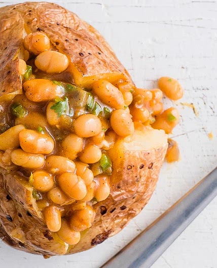 Masala Beans Baked Potato Filling