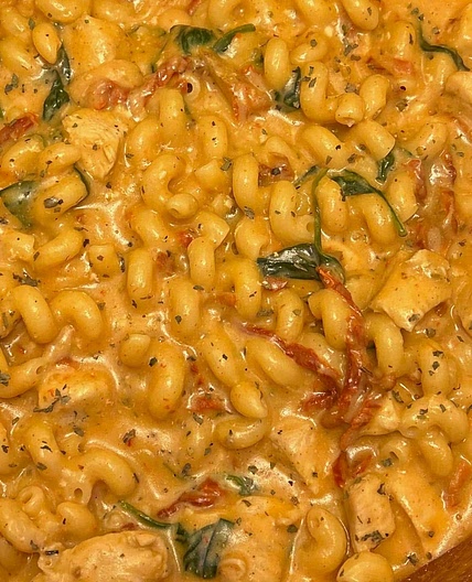 Pâtes crémeuses au poulet 