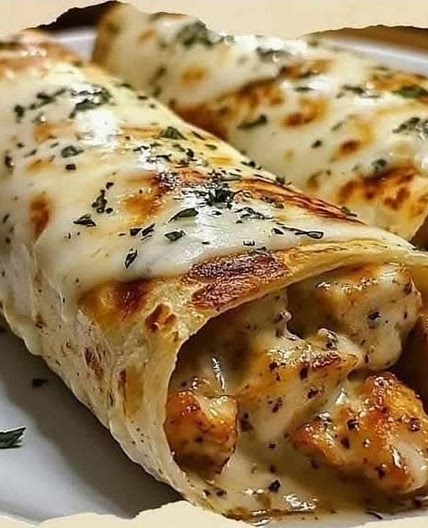 Cheesy Ranch Chicken Burritos