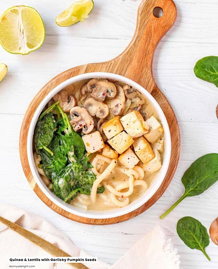 Creamy Coconut Udon with Mushroom