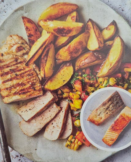 Grilled Salmon & Corn Salsa