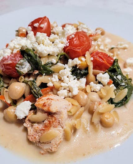 High Protein Orzo and Chicken