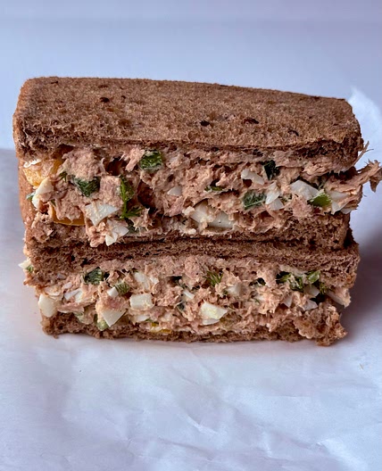 Healthy Egg and Tuna Salad Sandwich