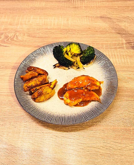 Aiguillettes de poulet laquées à l'orange