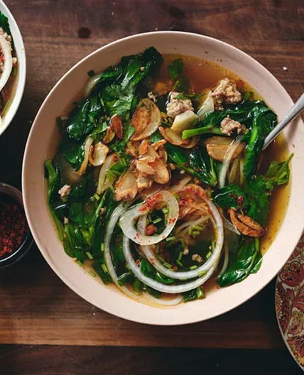 Pork Noodle Soup With Ginger and Toasted Garlic