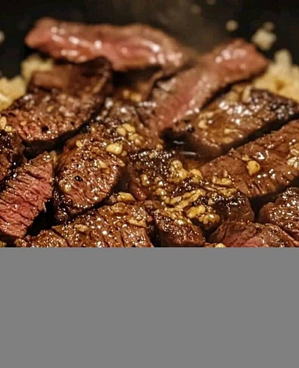 Honey Garlic Butter Steak and Rice Skillet