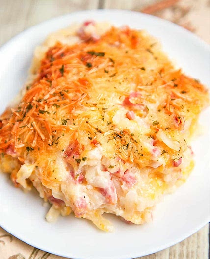 Ham & Cheese Hashbrown Casserole