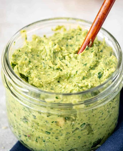 Nut Free Vegan Avocado Basil Pesto Recipe