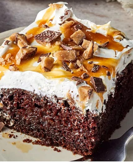 Chocolate Caramel Crunch Cake 