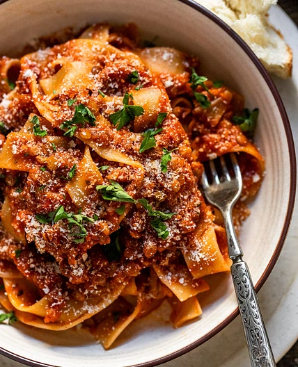 Hearty Vegetarian Bolognese with the Best Meat-Like Texture (from Veggies!)
