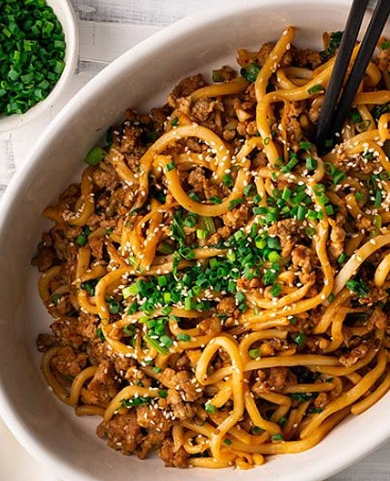15-minute Pork and Sesame Udon Noodles | Marion's Kitchen