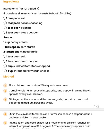 Crockpot Tuscan Chicken