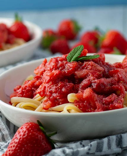 Pasta with Strawberries