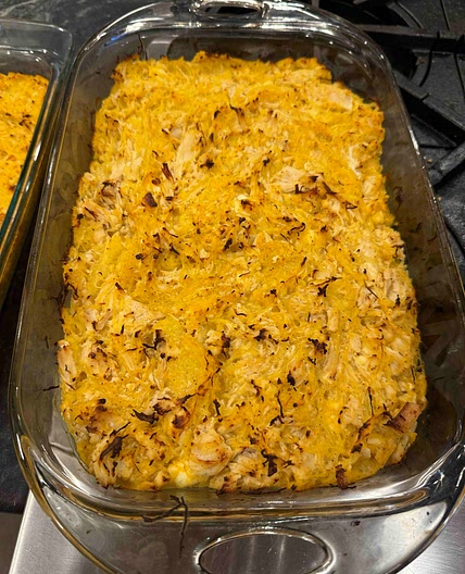 Buffalo chicken casserole