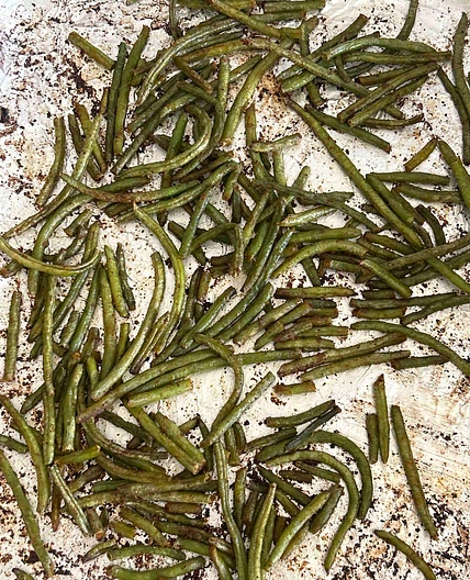 Chile Lime Oven Roasted Green Beans