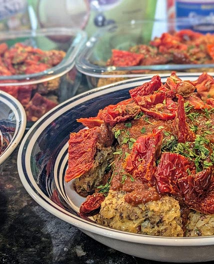 Baked Cauliflower Gnocchi with Sun Dried Tomatoes