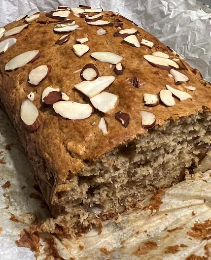 Banana Apple Almond bread 