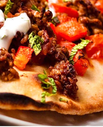 Man’oushe Soujok or Baked Spicy Sausage Flatbread