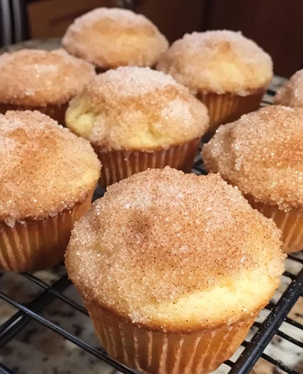 Fluffy Cinnamon Sugar Donut Muffins