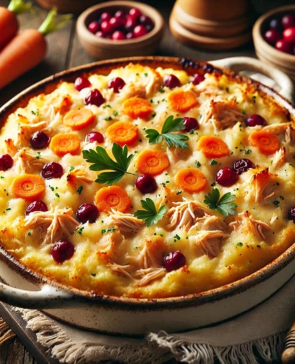 Parmentier de poulet aux carottes