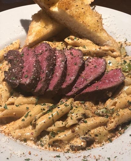 Chipotle pasta, An Steak Gourmet style cooking