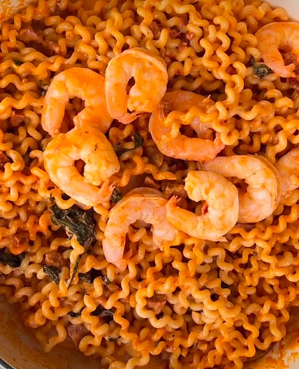 Creamy Cajun Prawn Pasta