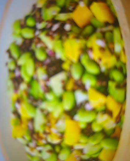 Healthy edamame salad