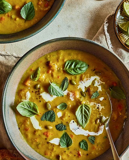 Curried Split Pea and Squash Soup