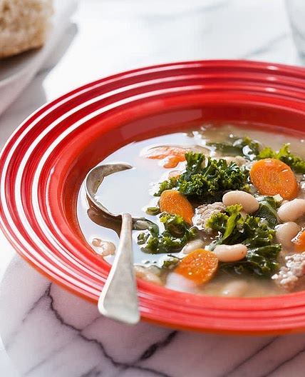 White Bean Soup with Sweet Italian Sausage