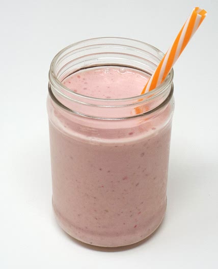 No Ice Cream Strawberry and Banana Milkshake