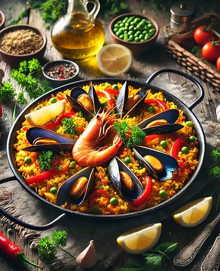 Recipe for Spanish-Style Seafood Paella