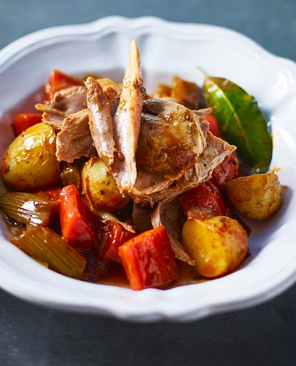 Pot-roast turkey drumstick