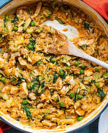Chicken, Broccoli and Sundried Tomato Orzotto