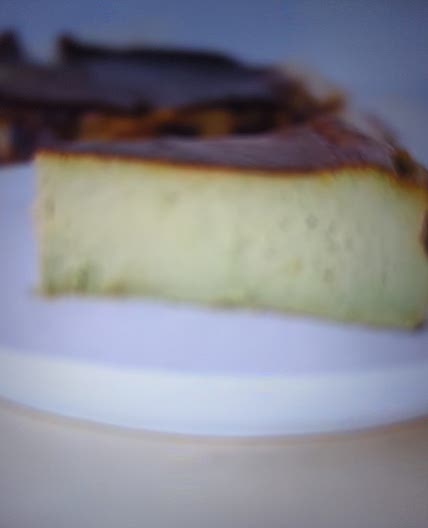 Pistachio Basque cheesecake