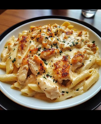 Creamy Mozzerela And Chicken Pasta