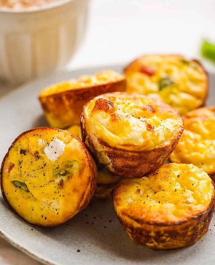 Ricotta Cheese Egg Bites with Peppers and Onion