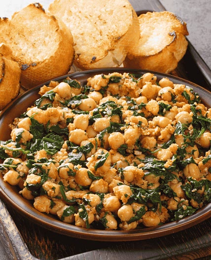 Spanish Spinach with Chickpeas