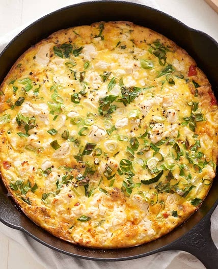 The Easiest Cheese & Veggie Frittata