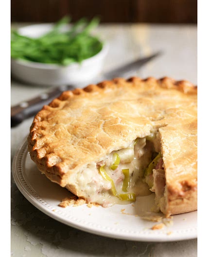 deep-filled chicken &  mushroom pie Hairy bikers. 