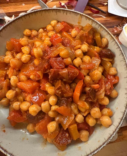 Chorizo and chickpea stew