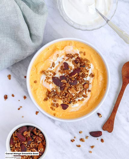 Carrot Mango Smoothie Bowl
