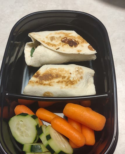 Chicken spinach wraps