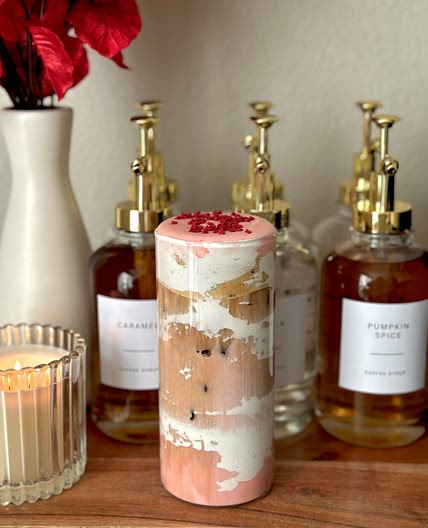 Strawberry Marshmallow Iced Latte