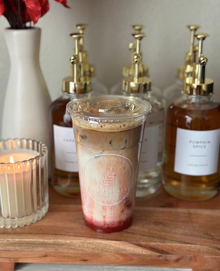 Strawberry Vanilla Iced Latte