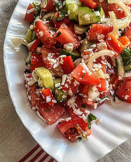 Bulgarian Shopska Salad (authentic)
