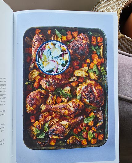 Chicken tandori with sweet potato ginger and mint